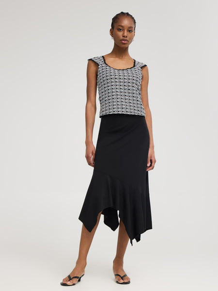 【新品未使用、タグ付完売商品】2023SSAmy Asymmetry Skirt HEAVY SATIN ASYMMETRY TUCK SKIRT