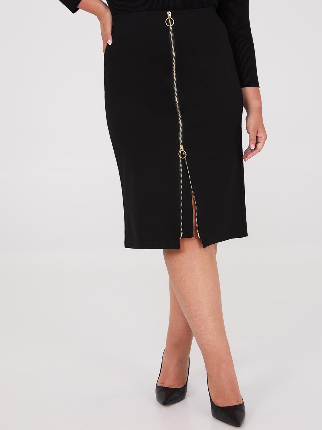 Long zipper skirt hotsell