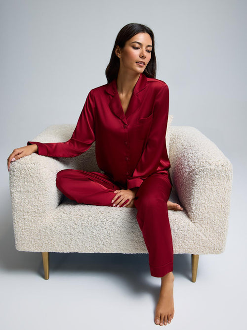 Ensemble pyjama boutonné en satin