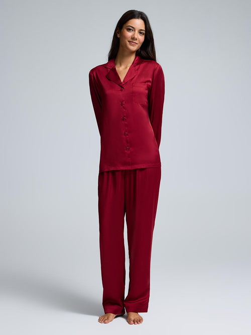 Ensemble pyjama boutonné en satin