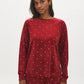Raspberry Dots Print Velour PJ Set - Woman Wearing Cozy Lounge Set - Suzy Shier