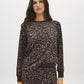 Coffee Bean Animal Print Velour PJ Set - Woman Wearing Cozy Loungewear - Suzy Shier