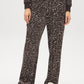 Coffee Bean Animal Print Velour PJ Set - Woman Wearing Cozy Loungewear - Suzy Shier