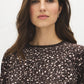 Coffee Bean Animal Print Velour PJ Set - Woman Wearing Cozy Loungewear - Suzy Shier