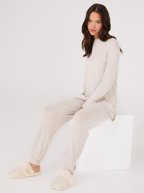 Dolman Sleeve Melange Pajama Set