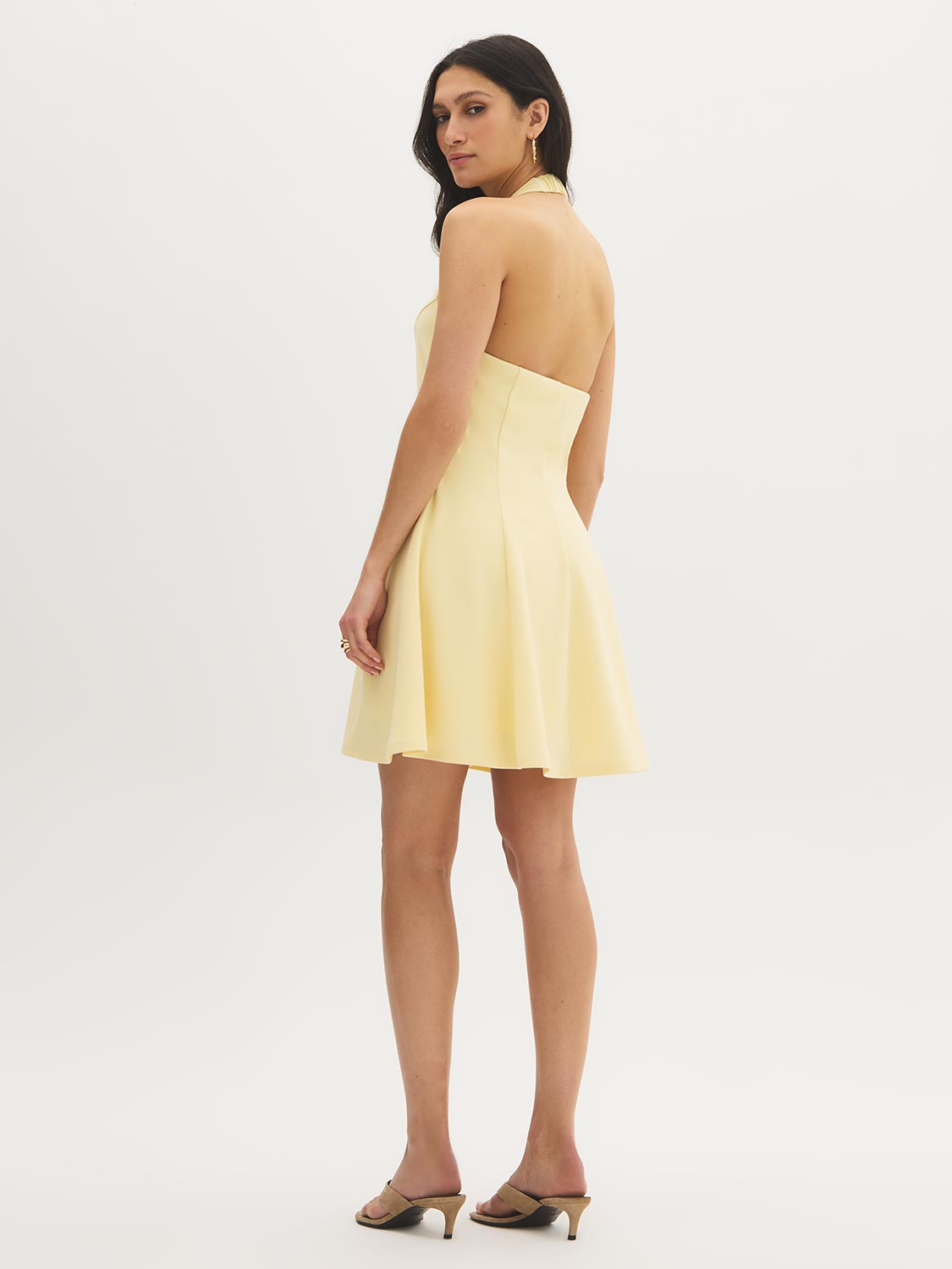 Solid Mini Halter Dress | Suzy Shier