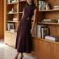 Winetasting Keyhole Back Knit Dress with Belt - Front View - Suzy Shier