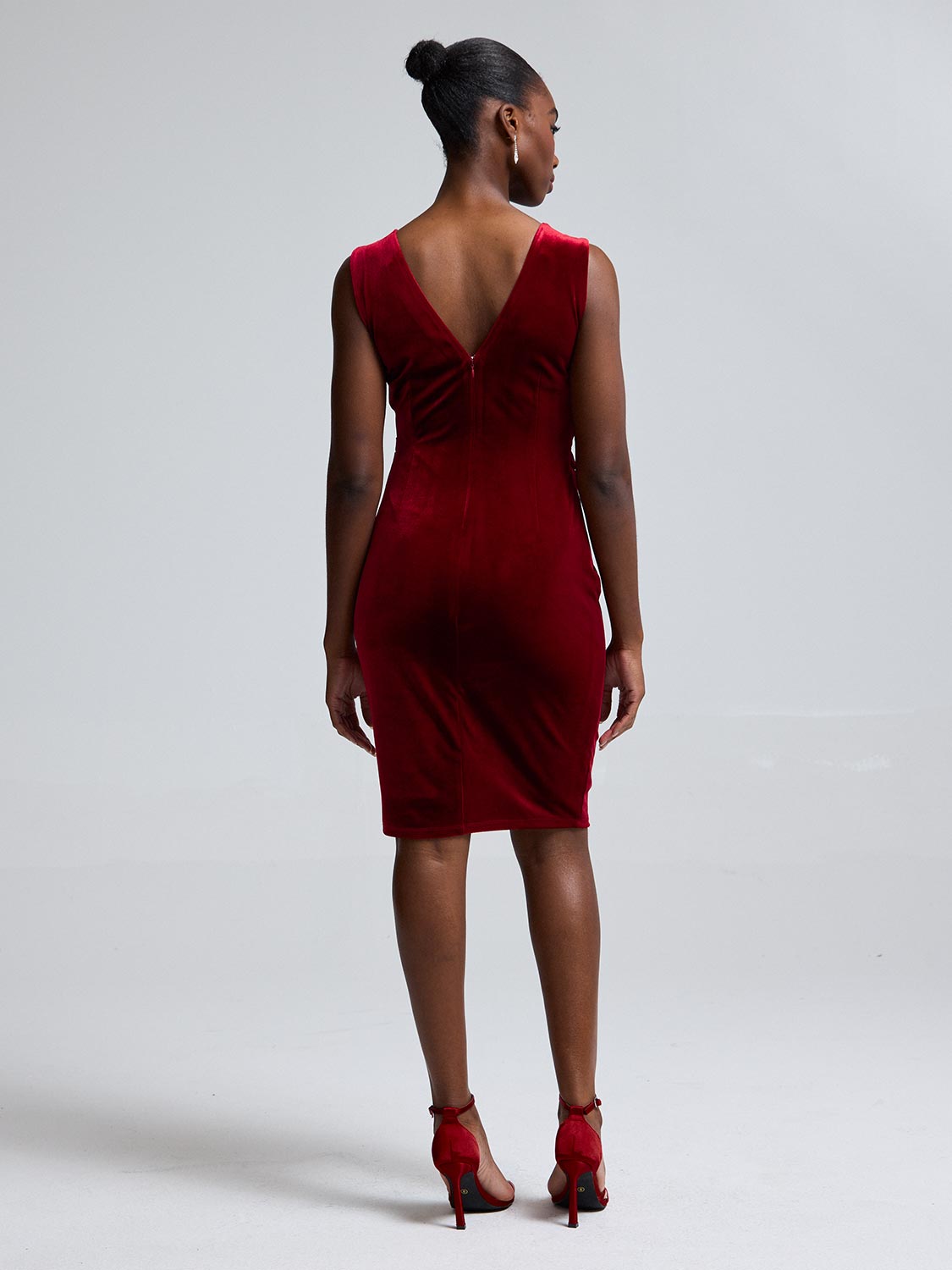 Robe Femme Sans Manches Col U Sports Décontracté - Rouge KJEHOME Robe Femme Sans Manches Col U Sports Décontracté - Rouge KJEHOME