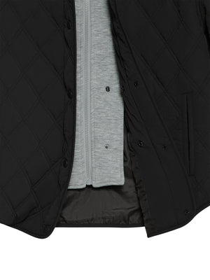 Hooded Quilted Jacket Black