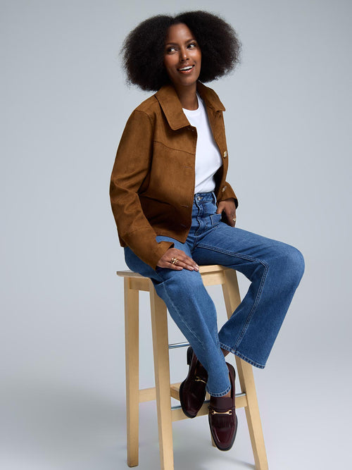 Faux Suede Jacket