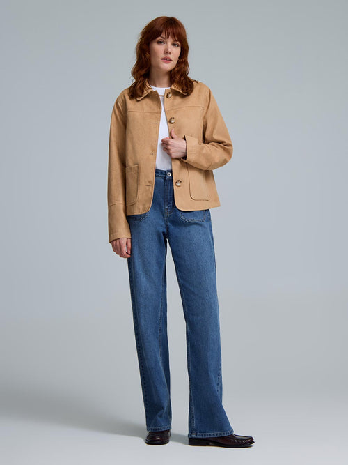 Faux Suede Jacket