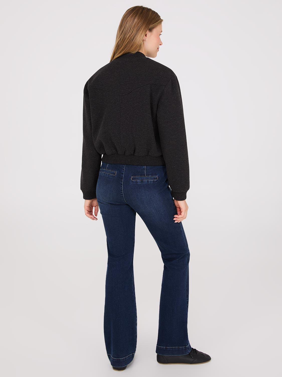 Button-Front Bomber Jacket – Suzy Shier