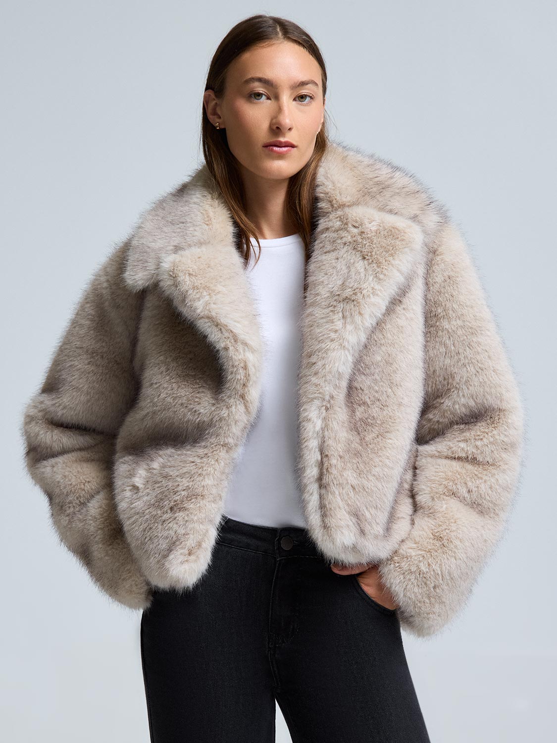 Short Faux Fur Jacket – Suzy Shier