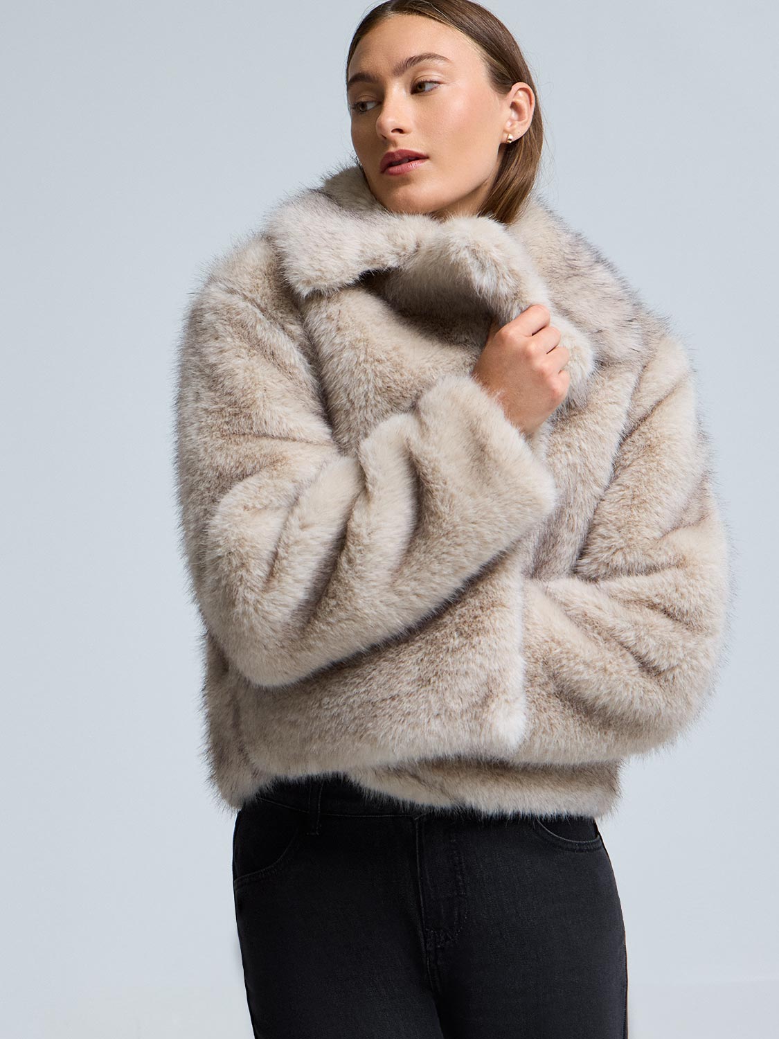 theredthread S fur jacket short / pink THEREDTHREAD S fur jacket