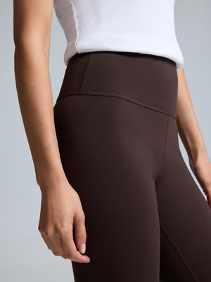 High-Rise Basic Leggings Brown