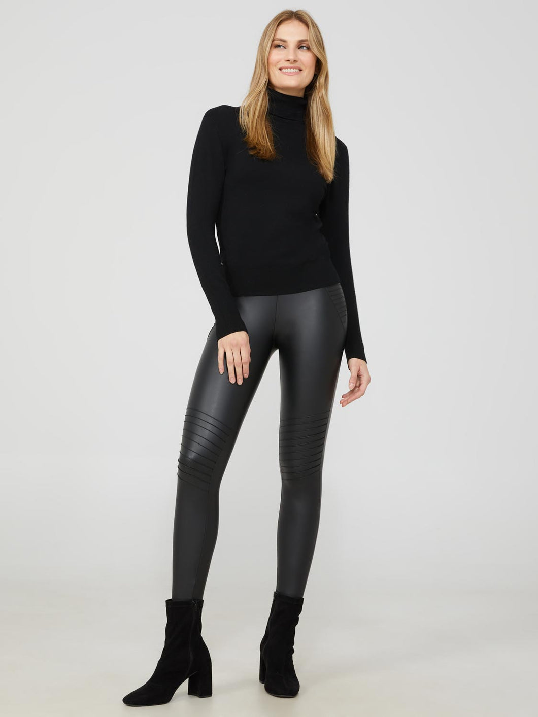 Into The Night Faux Leather Moto Leggings