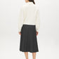 Pearl Cable Knit Sweater with Large Collar - Woman Wearing Textured Knit Sweater - Suzy Shier