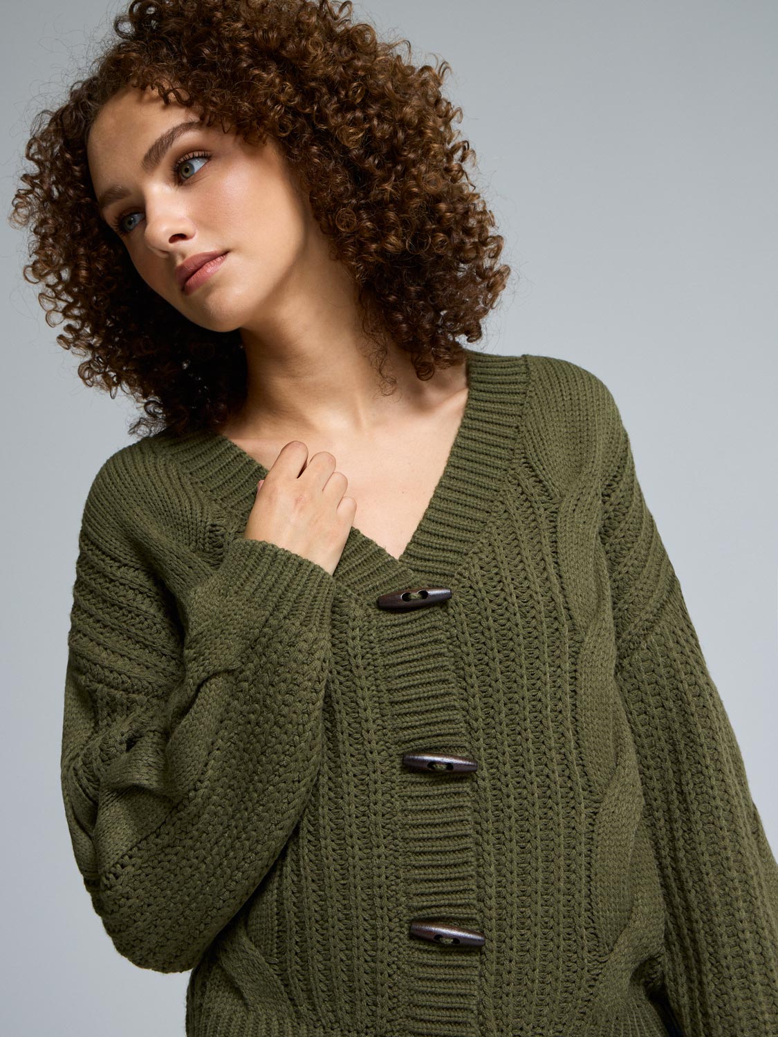 Cable Knit Toggle Cardigan – Suzy Shier
