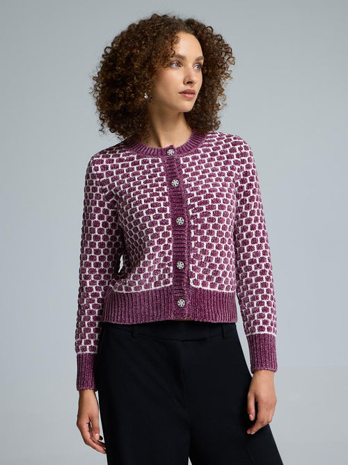 Chenille Jacquard Cardigan