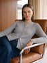 Lunar Melange Cable Knit Button-Front Cardigan - Front View - Suzy Shier