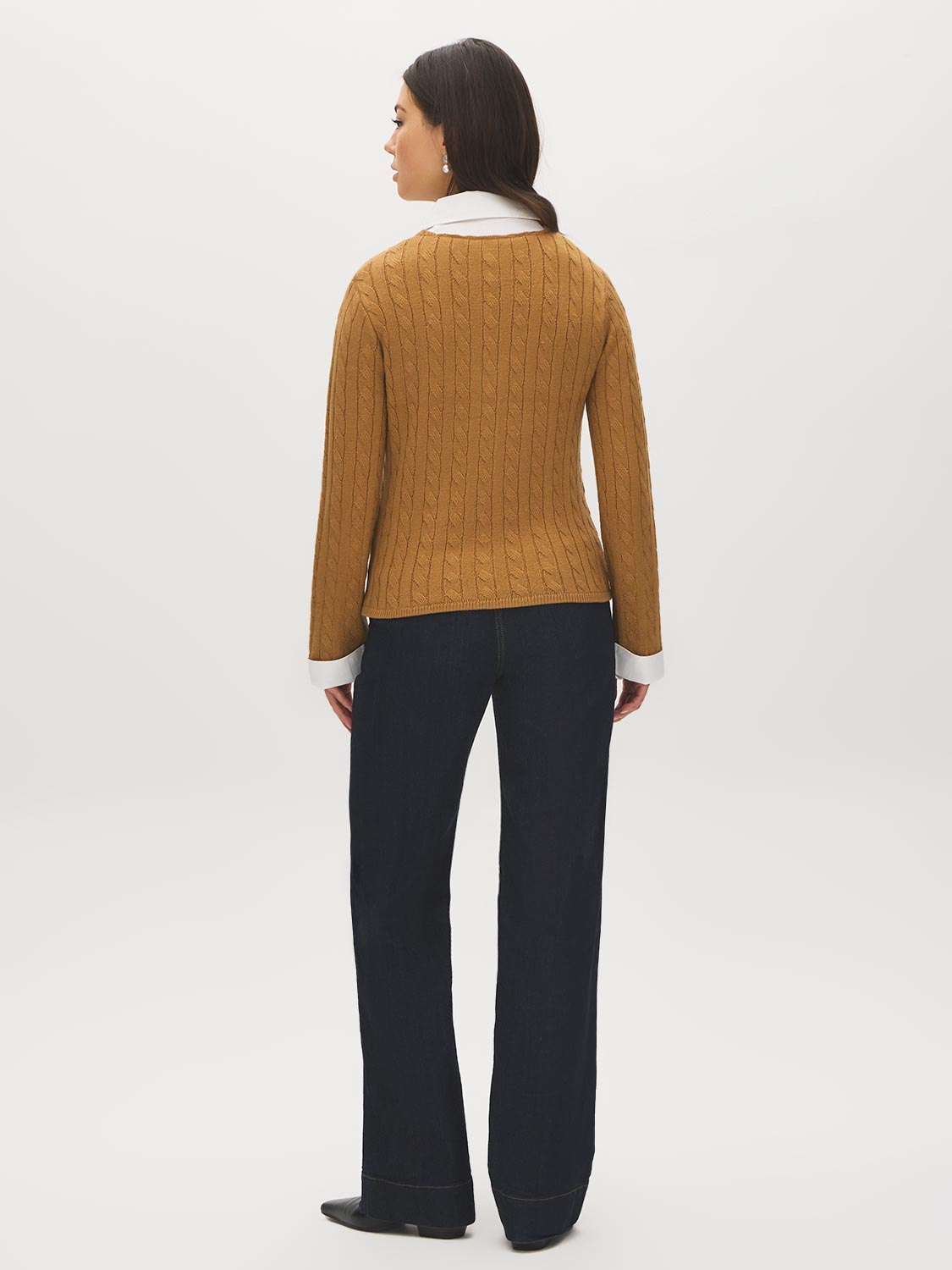Cardigan 2 en 1 en tricot torsadé à col en V