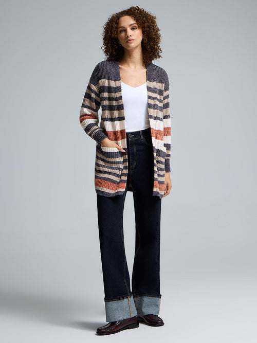 Striped Chenille Coatigan