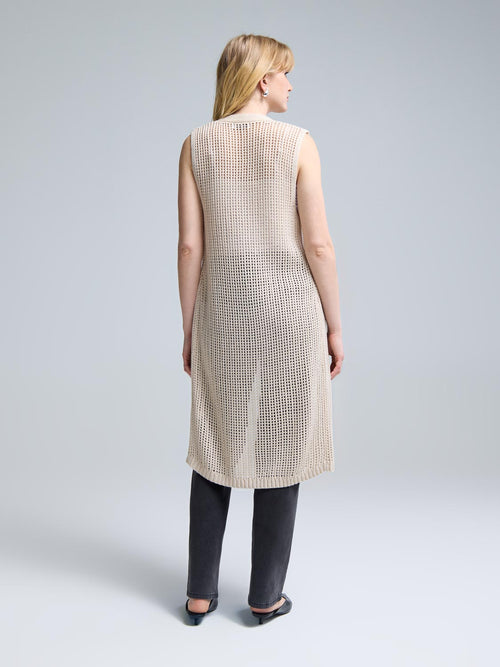 Long Crochet Sweater Vest