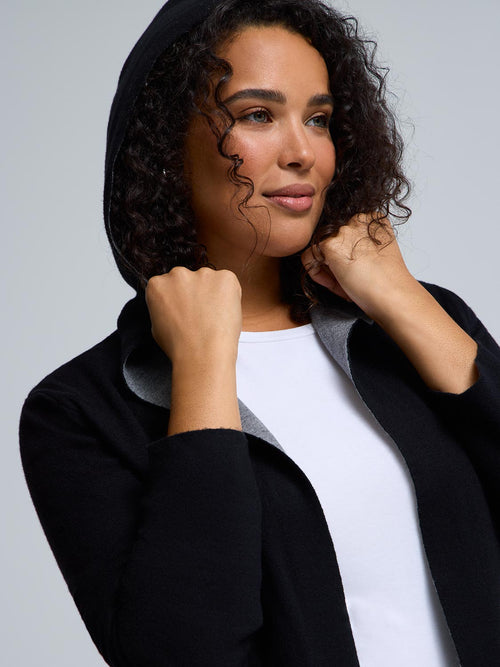 Hooded Jacquard Duster