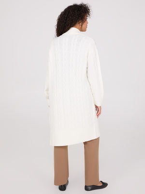 Cable Knit Duster Pearl