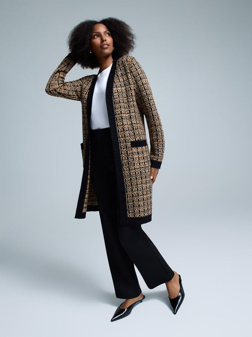 Metallic Tweed Duster