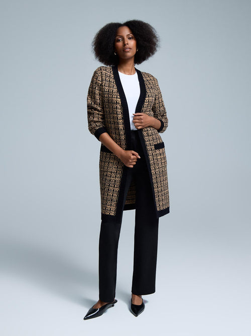Metallic Tweed Duster