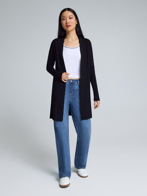 Mini Cable Long Cardigan