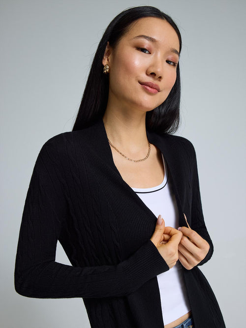Mini Cable Long Cardigan