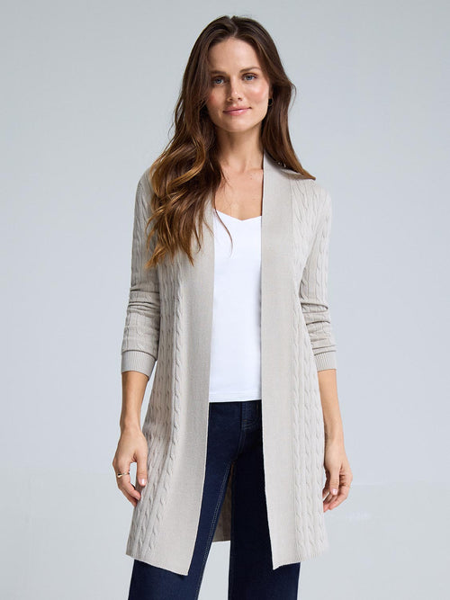 Mini Cable Long Cardigan