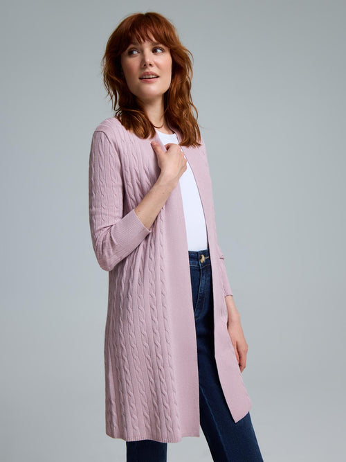 Mini Cable Long Cardigan