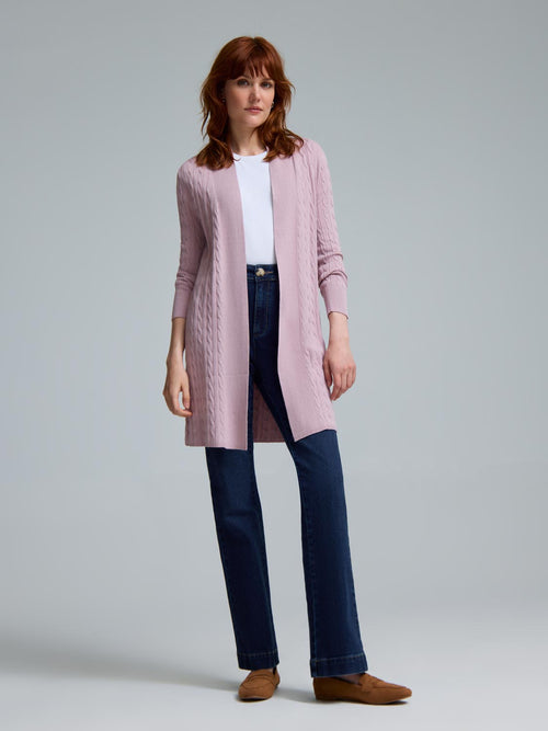 Mini Cable Long Cardigan