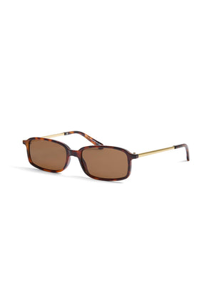 Lunettes de soleil à monture écaille de tortue Brown