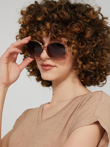 Gold Trim Oversized Square Sunglasses – Elevate Swag