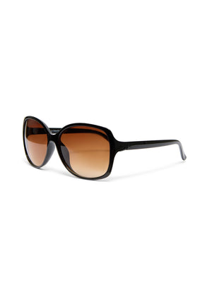 Lunettes de soleil à monture ronde surdimensionnées Black