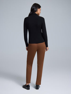 Soft Turtleneck Top Black