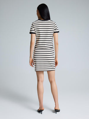 Short Sleeve Striped T-Shirt Black