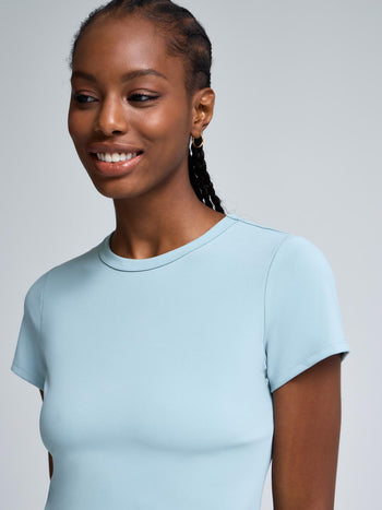 Brushed Cropped T-Shirt Icy