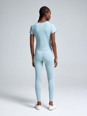 Brushed Cropped T-Shirt Icy