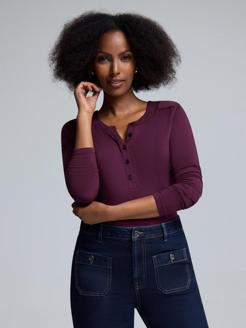 Jersey Henley Top