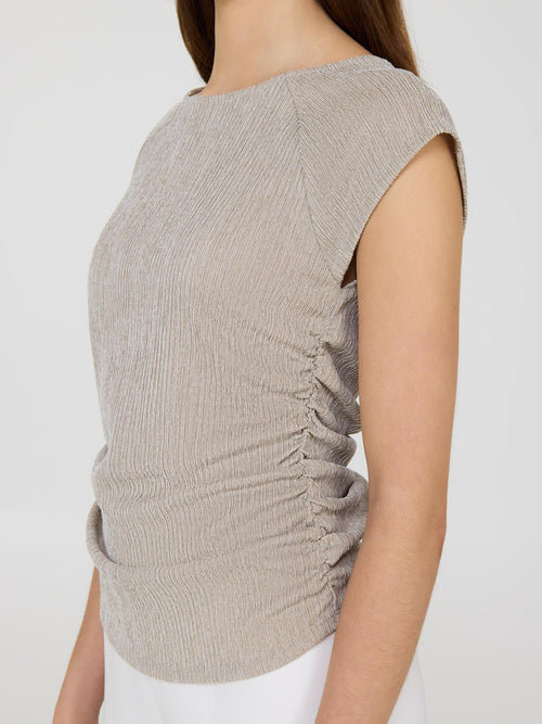 Cap Sleeve Ruched Top