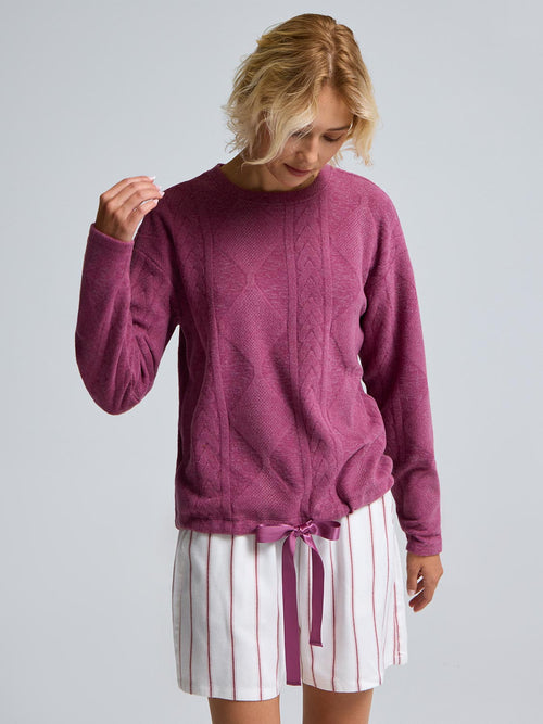 Cable Knit Jacquard Top