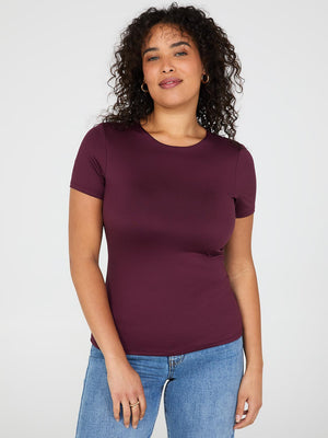 Sculpting Crew Neck T-Shirt Rumba Red