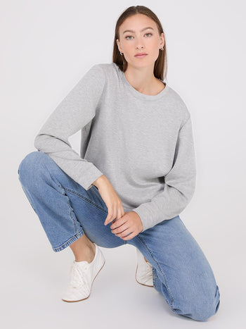 Cloud Fleece Drop Shoulder Sweatshirt Grey