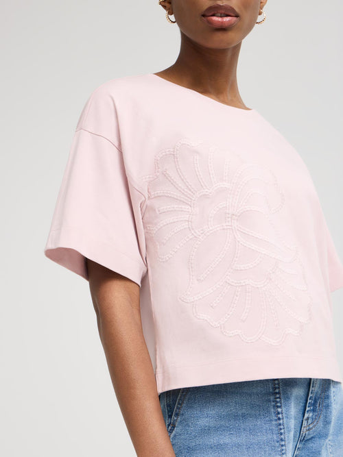 Flower-Embroidered-T-Shirt