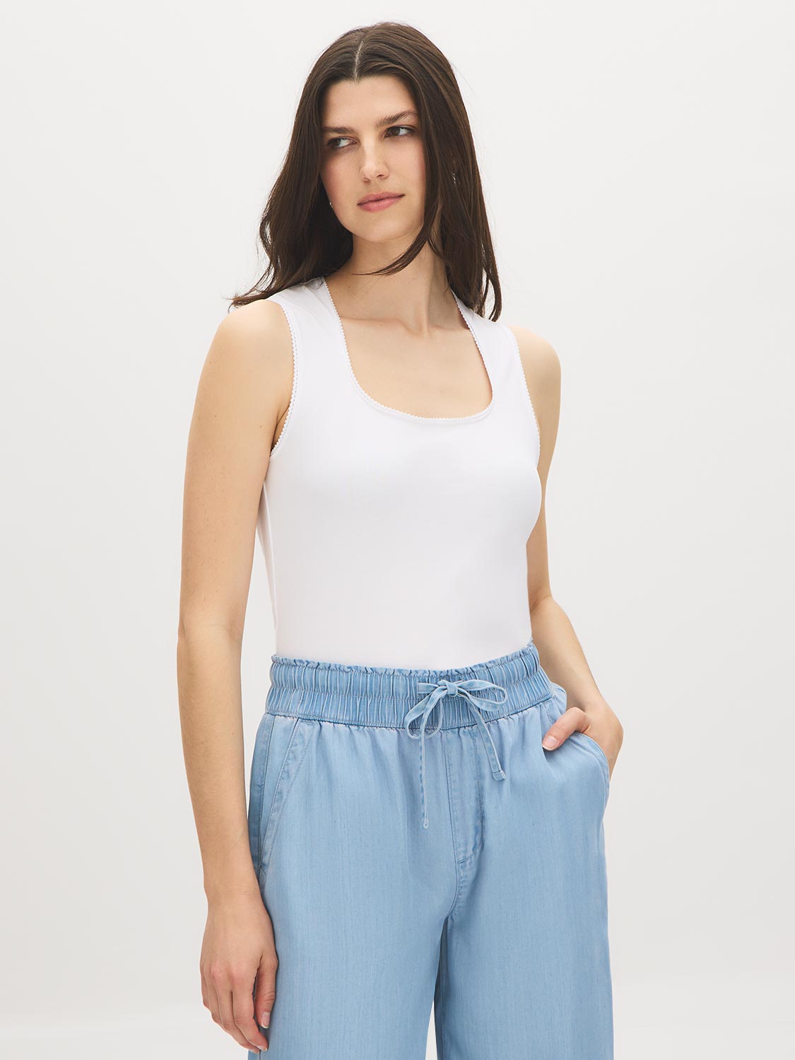 Square Neck Jersey Tank Top | Suzy – Suzy Shier